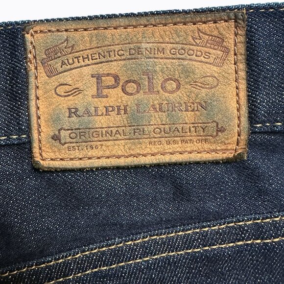 Polo Ralph Lauren Varick Slim Straight Men Jeans 44x36 Dark Wash Authentic Denim - Picture 5 of 12